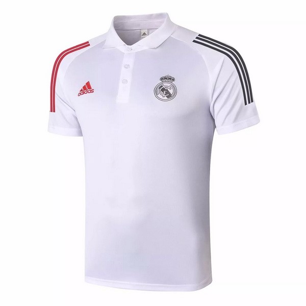 Polo Real Madrid 2020-21 Weiß Rote